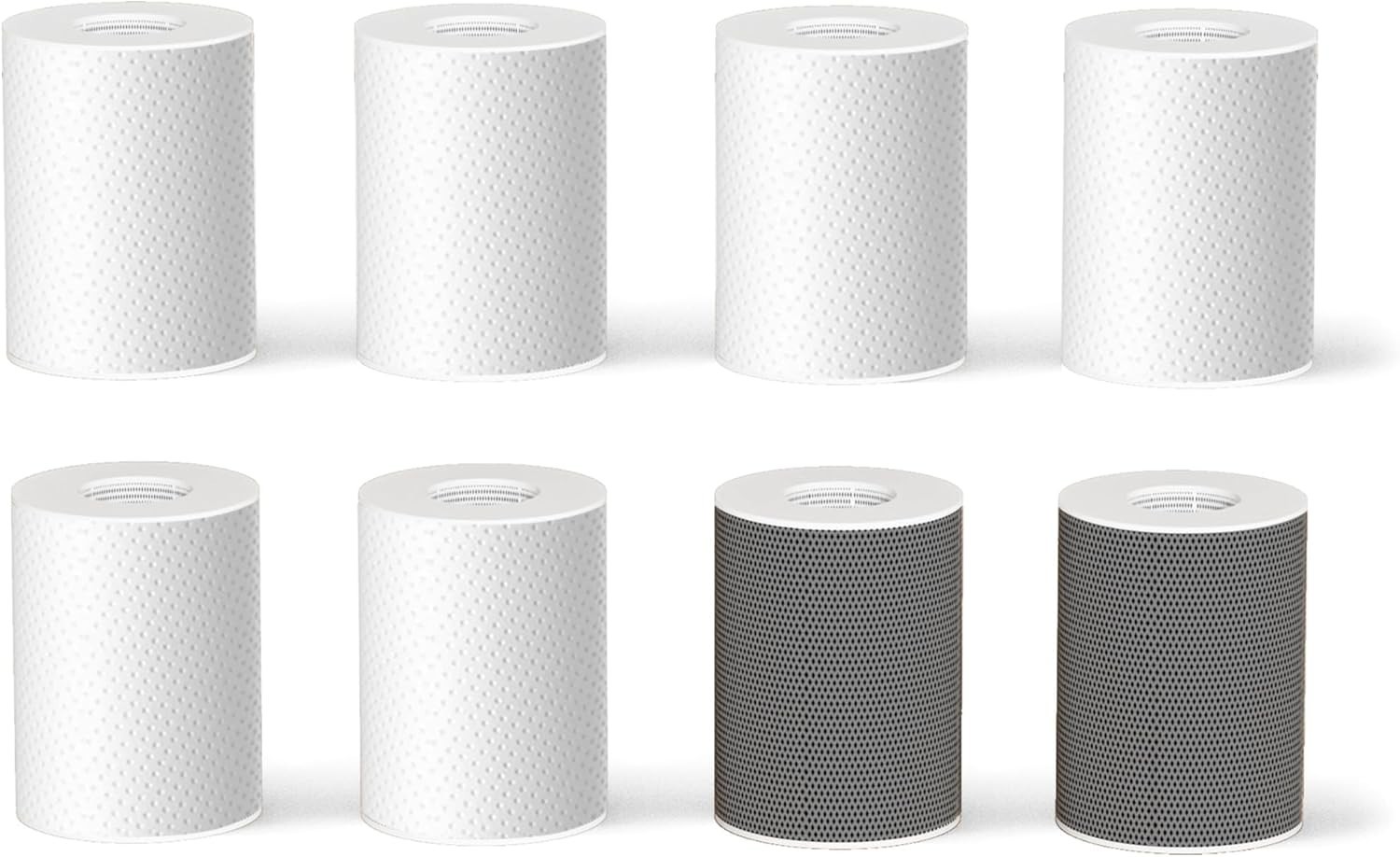 Micron-Level Filtration Cartridge Set for FF1080 – 2 Carbon Fiber, 6 PP Cotton