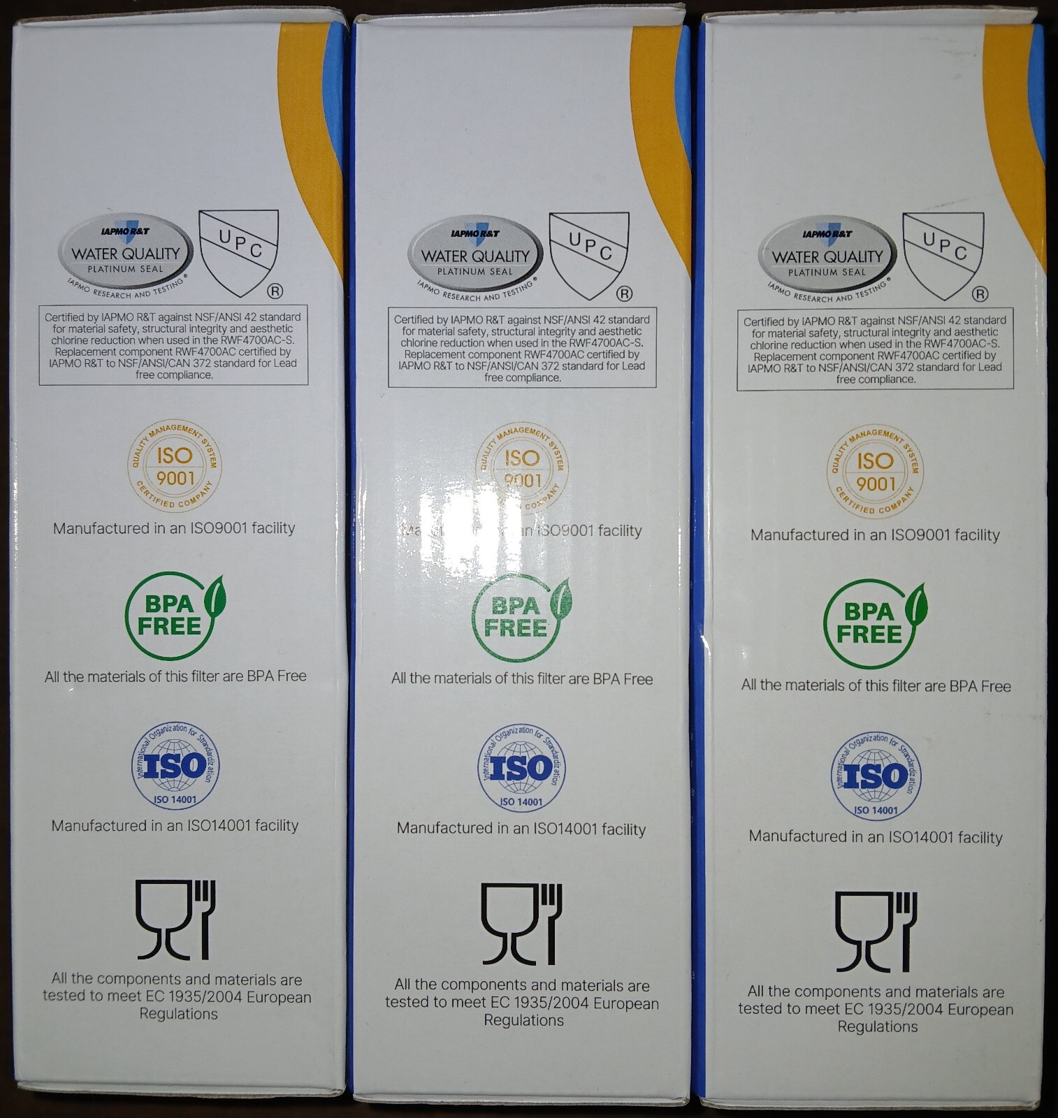 RWF4700AC Water Filter Fit for LT1000P, ADQ747935, LMXS28626D, LT1000PC 3 PACK