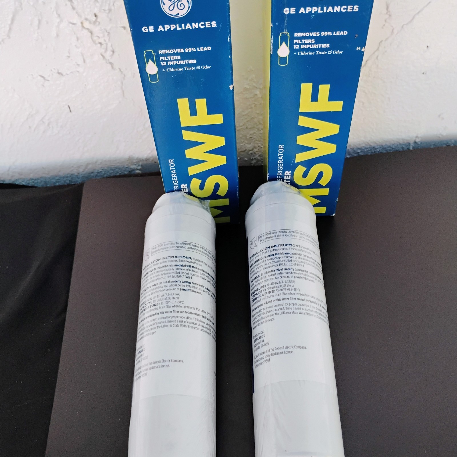 2 NEW Open Box MSWF Refrigerator Water Filters for GE Appliances **GENUINE OEM**