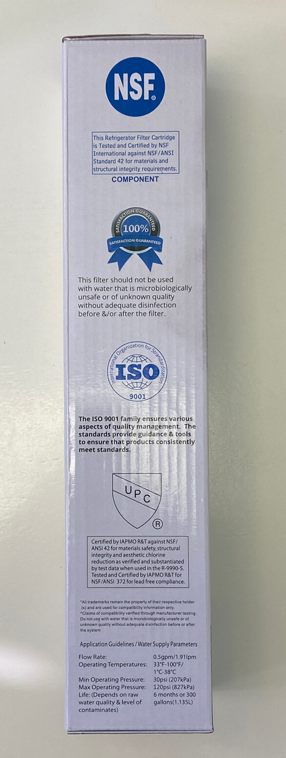 Refresh Premium Refrigerator Water Filter R-9990-S for LG LT600P / Kenmore More