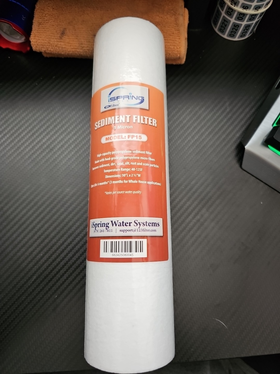 ISpring FP15 Sediment Filter 5 Micron Stage 1, 10 inch x 2.5 inch 💦