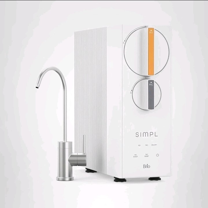 Brio SIMPL Reverse Osmosis Tankless Water Filter System 4-Stage | 600GPD No Filt