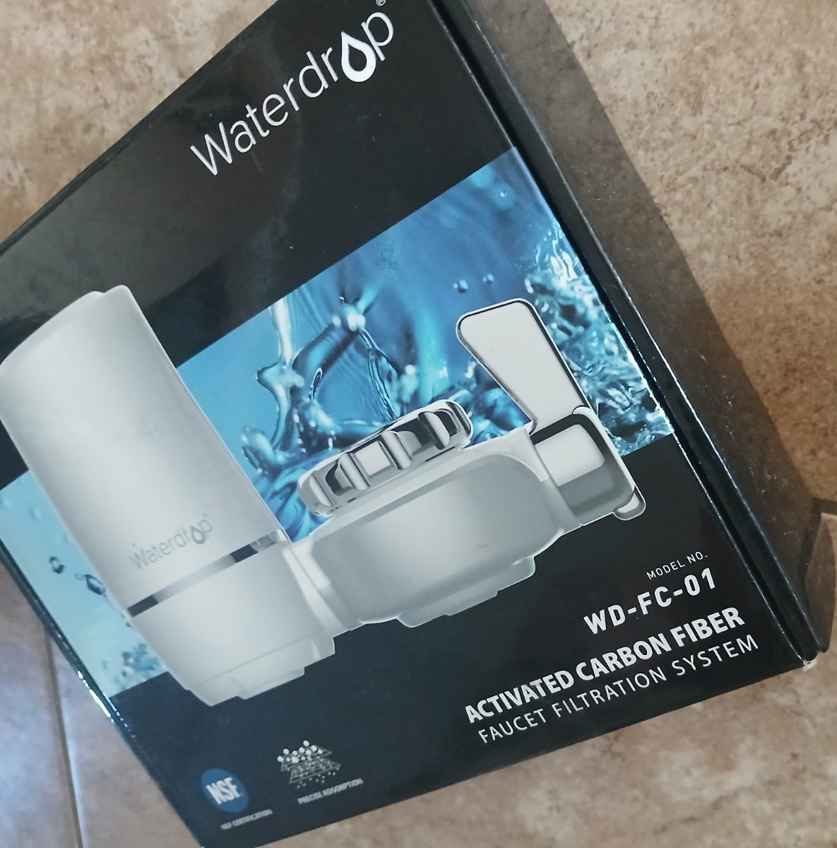 Waterdrop Activated Carbon Fiber Faucet Filtration System Model WD-FC-01