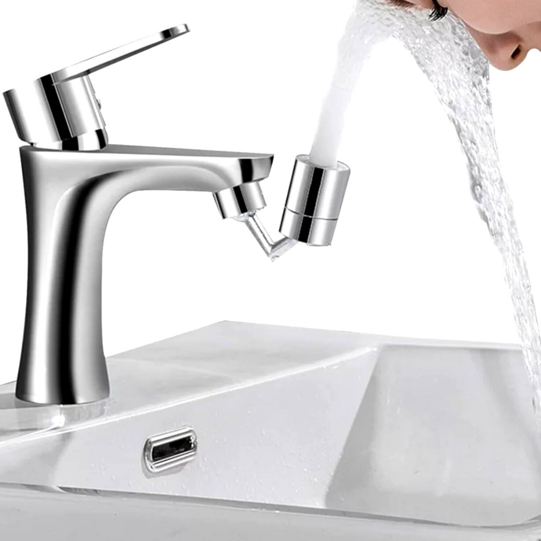 2 X 720º Splash Proof Shower Faucet Flexible Kitchen and Bathroom Nozzle Filter