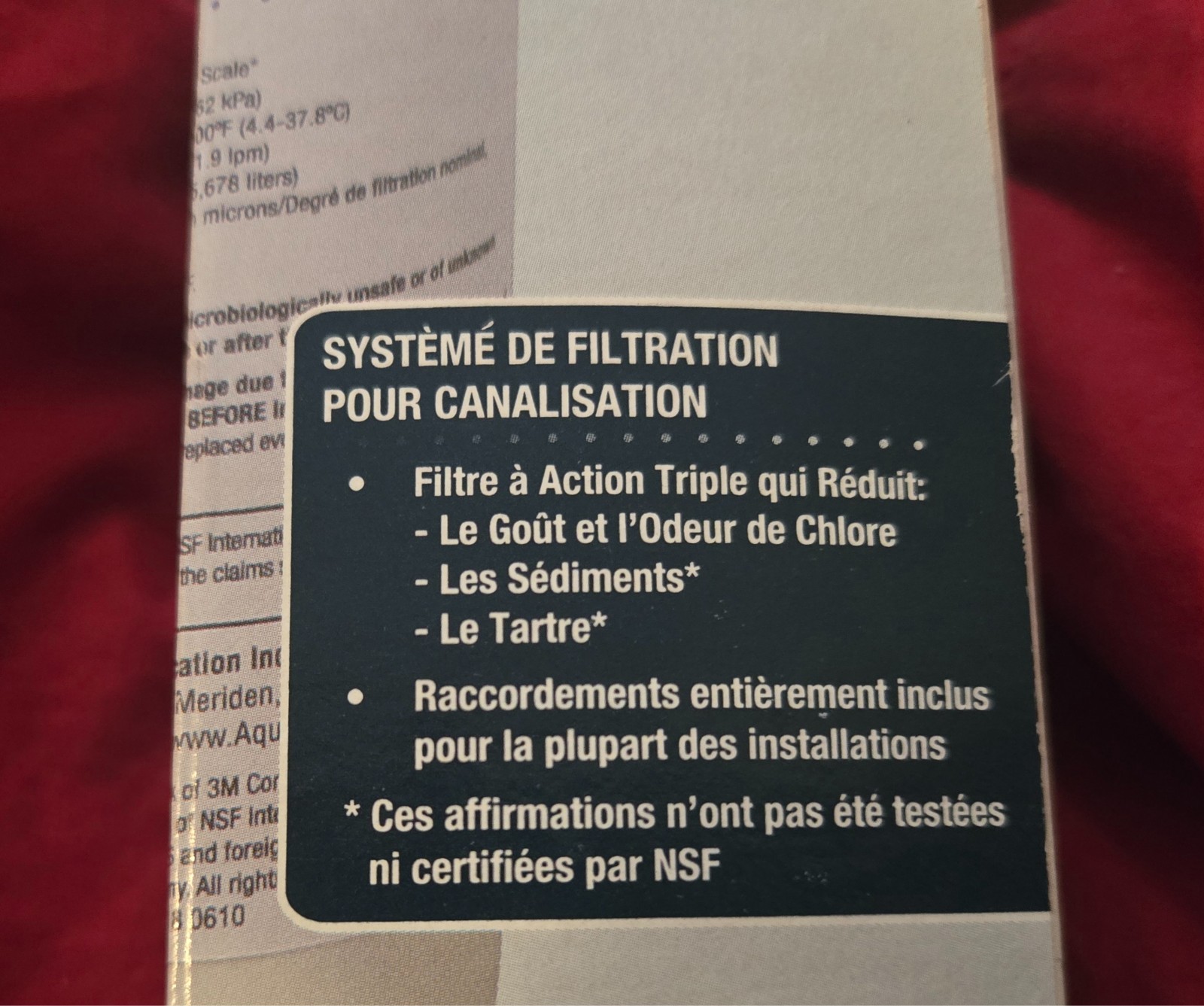 3M Aqua-Pure in-line filtration system, AP717 Triple Action Filter NEW