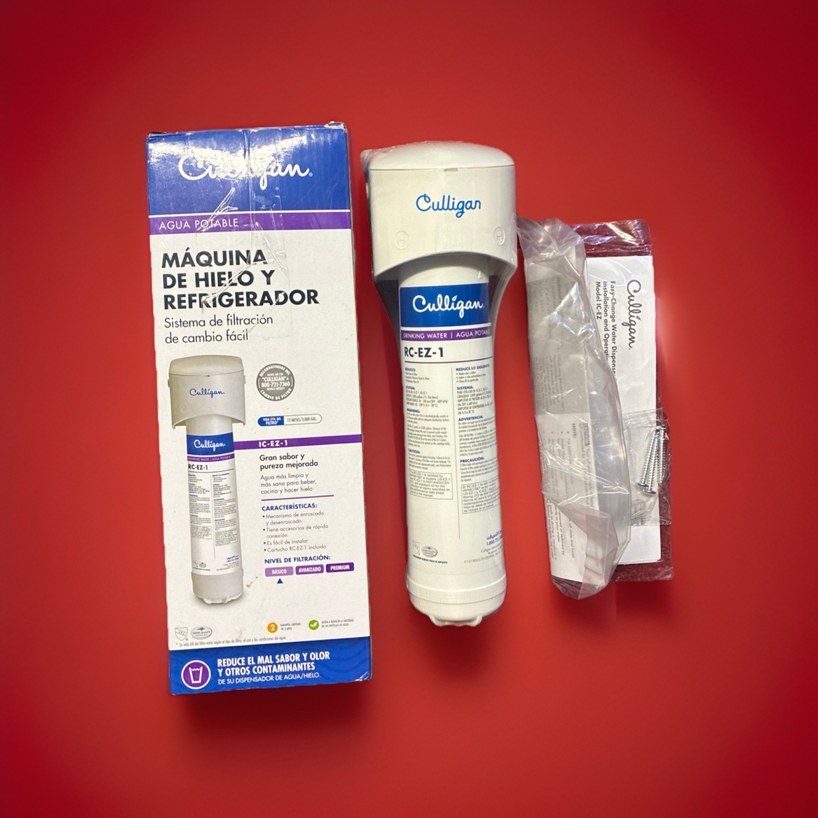Culligan IC-EZ-1 Drinking Water Filter Level 1 Icemaker & Refrigerator Ice Maker