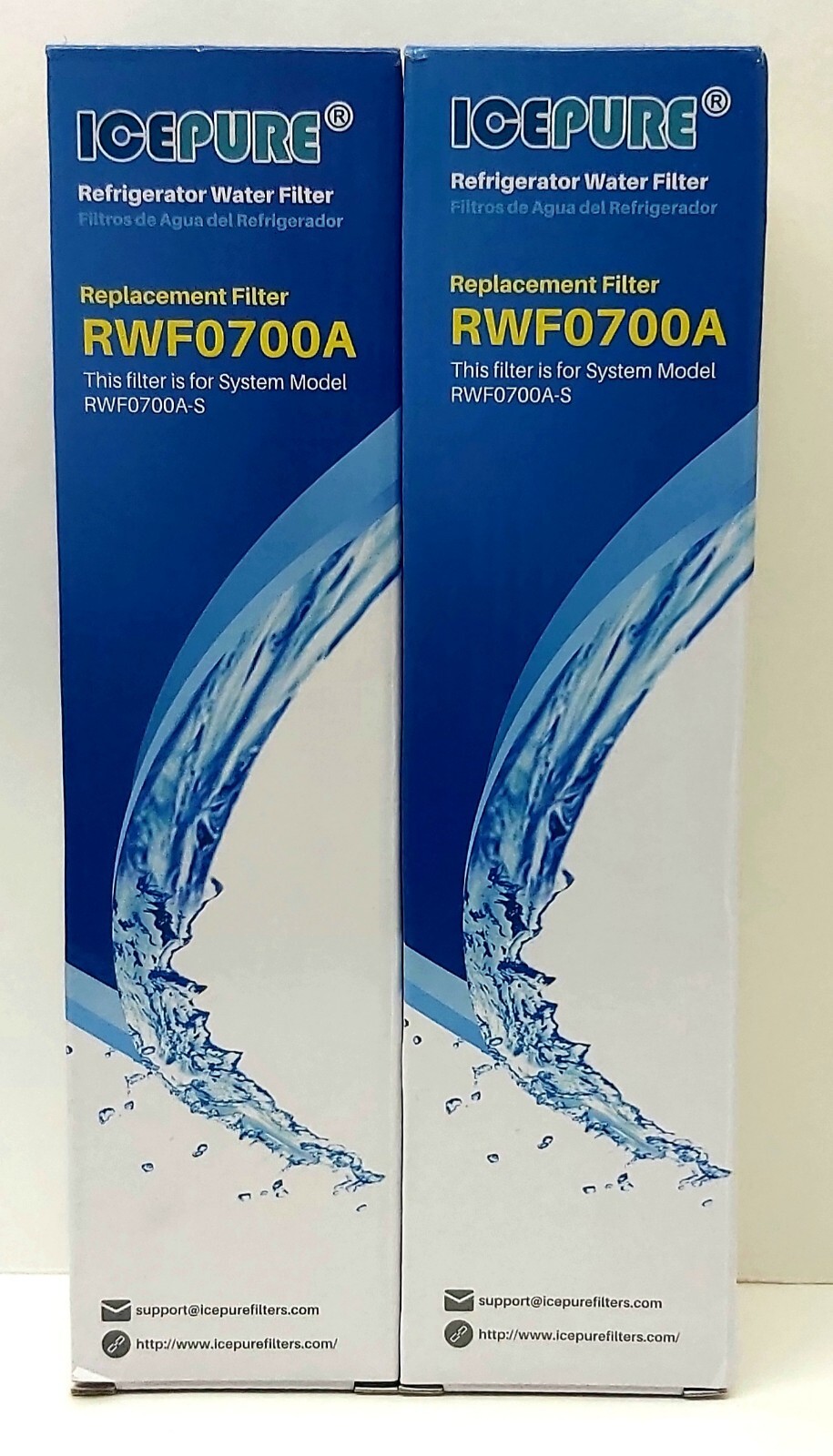 2 ICE PURE RWF0700A Replacement Refrigerator Water Filters SAMSUNG & KENMORE