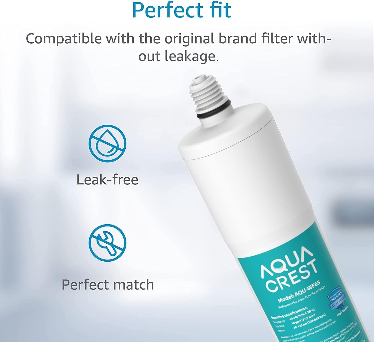 6 Pack Cartridge Fits 3M Aqua-Pure AP431, KleenWater KW431 AP430SS by AQUA CREST
