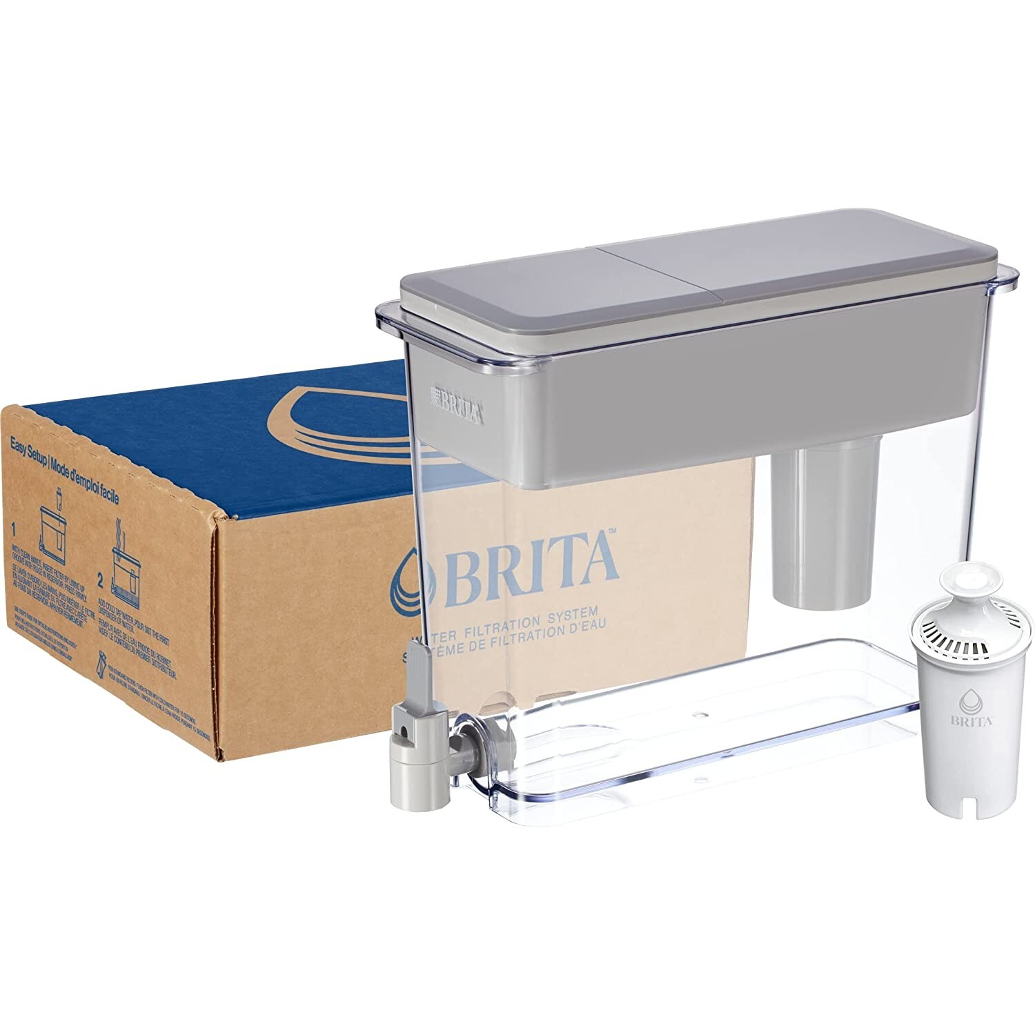 Brita XL Water Filter Dispenser for Tap and Drinking Water ,1 Filter, 27-Cup …