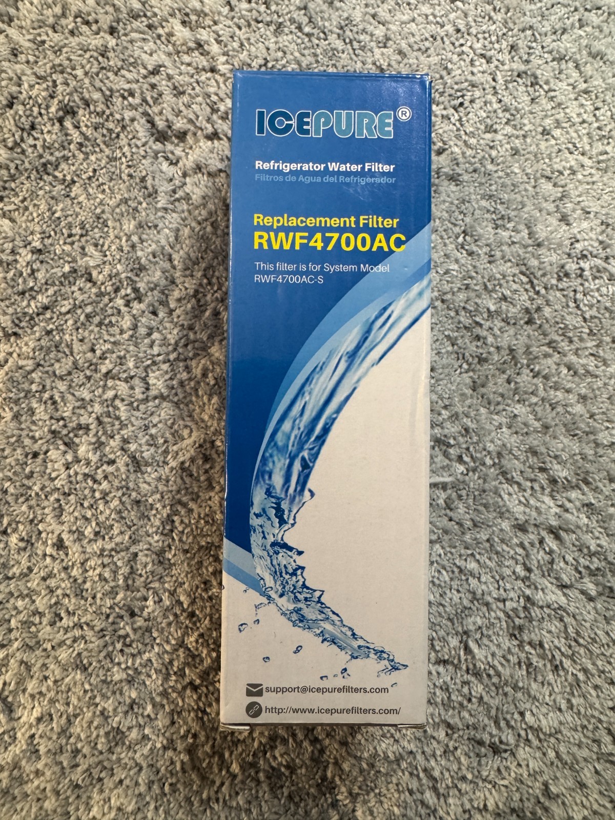 IcePure RWF4700AC Refrigerator Water Filter LG LT1000P Compatible New Sealed Box