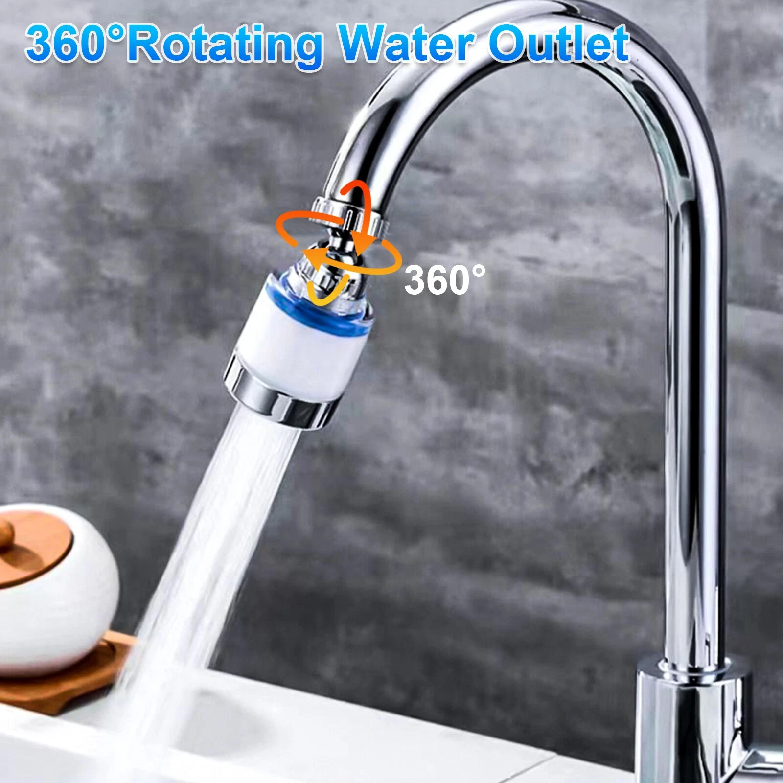 Faucet Water Filter Tap Filtration Kitchen Sink Mount Purifier System 360°Rotate