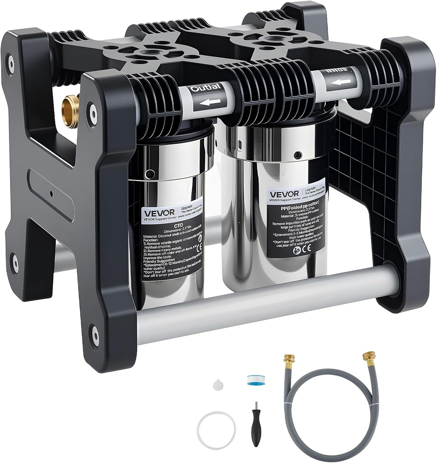 RV Water Filter System, 5-Micron Dual Stage Premium RV Water Filtration System..