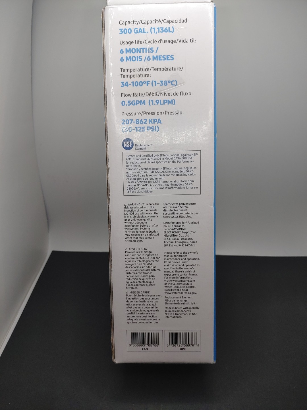 Samsung DA29-00020B HAF-CIN/EXP Refrigerator Ice Water Filter Da97-08006A-1