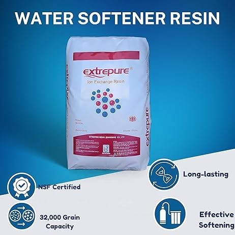 SUPERIOR FILTERS Premium Water Softener Resin 1 Cu Ft Replacement Media – 25L –