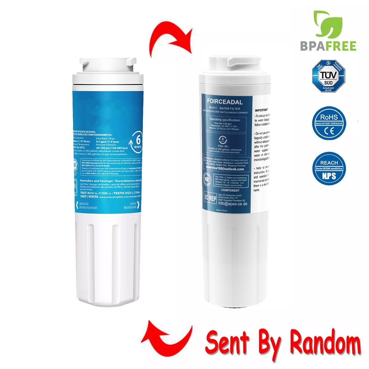 1/3/4/6pcs UKF8001 Water Ice Filter, Replacement for Maytag UKF8001AXX-200 new