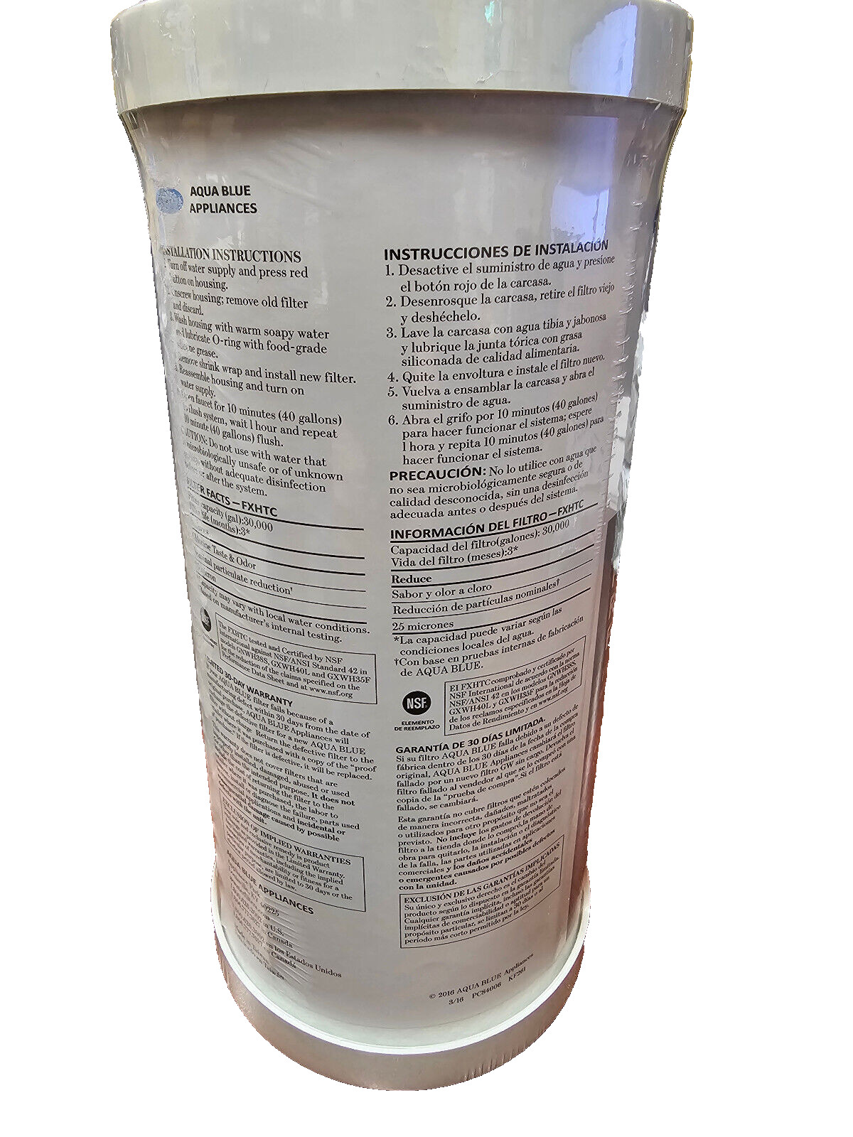 2 Pack 10″x4.5″ Water Filter for GE FXHTC, GXWH40L, GXWH35F, GNWH38S