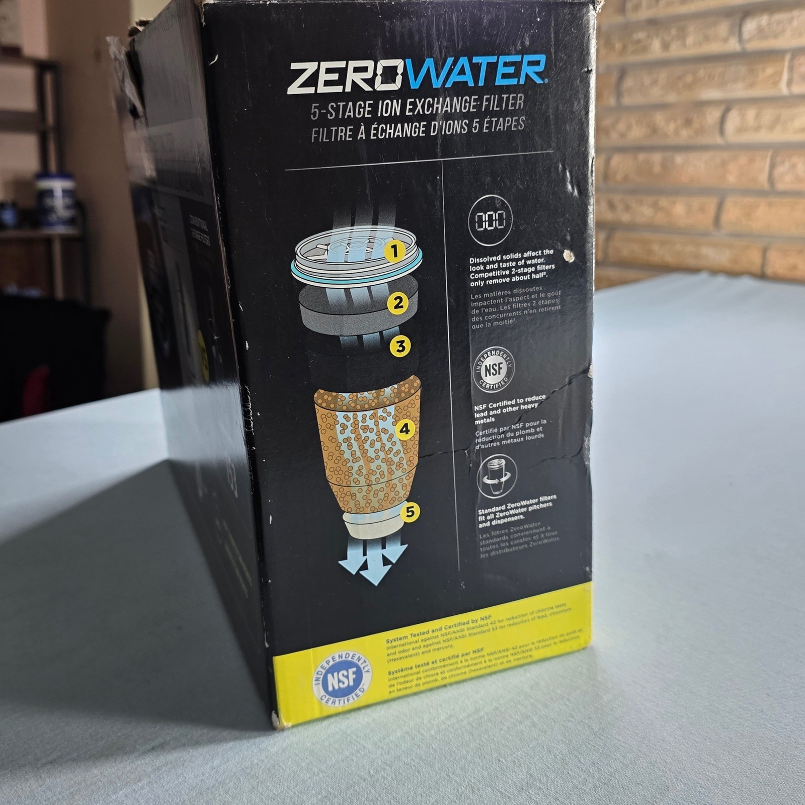ZeroWater 5-Stage Water Filter Pitcher Blue White BPA Free Filtration System