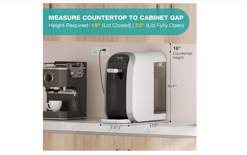 SimPure Y7P-BW UV Countertop Reverse Osmosis Water Filter + UV, No Installtion!