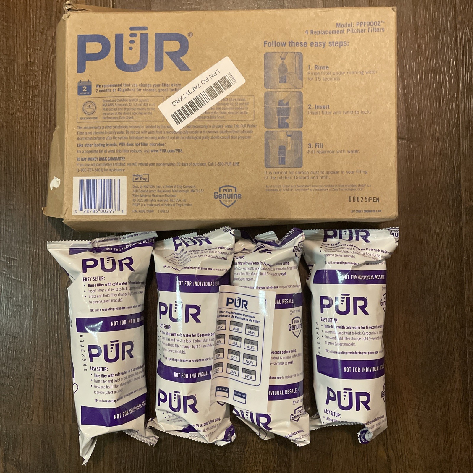 PUR Max Ion PPF900Z Replacement Pitcher Filter 4-Pack Basic Water Filters