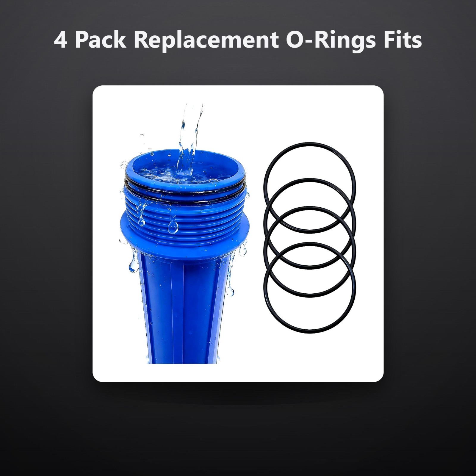 4 Pack Replacement O-Rings Fits for iSpring Whole House Water Filter | 4 Pcs …