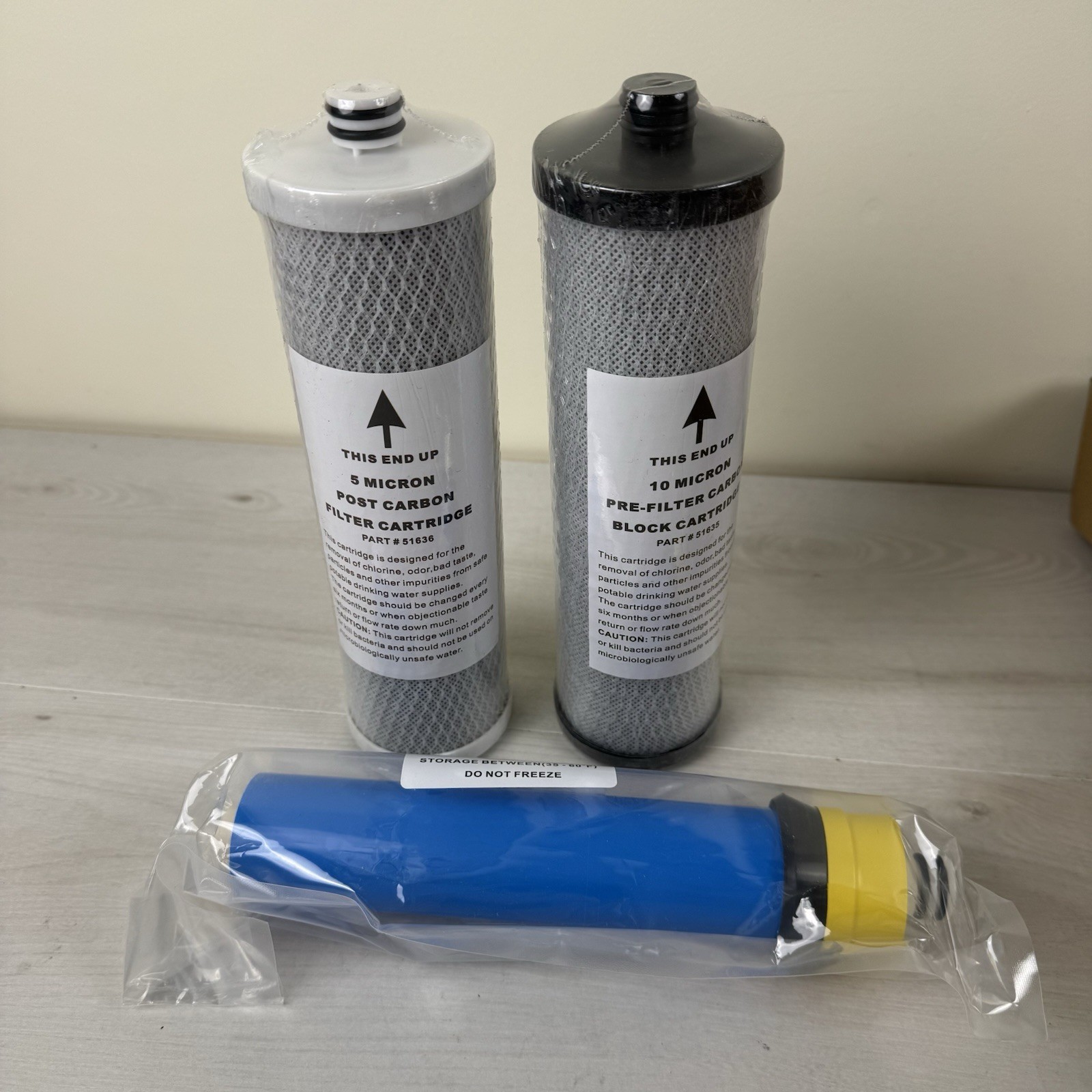 Replacement Pre and Post Filter Set With Membrane 50GPD Compatible to Rainsoft R