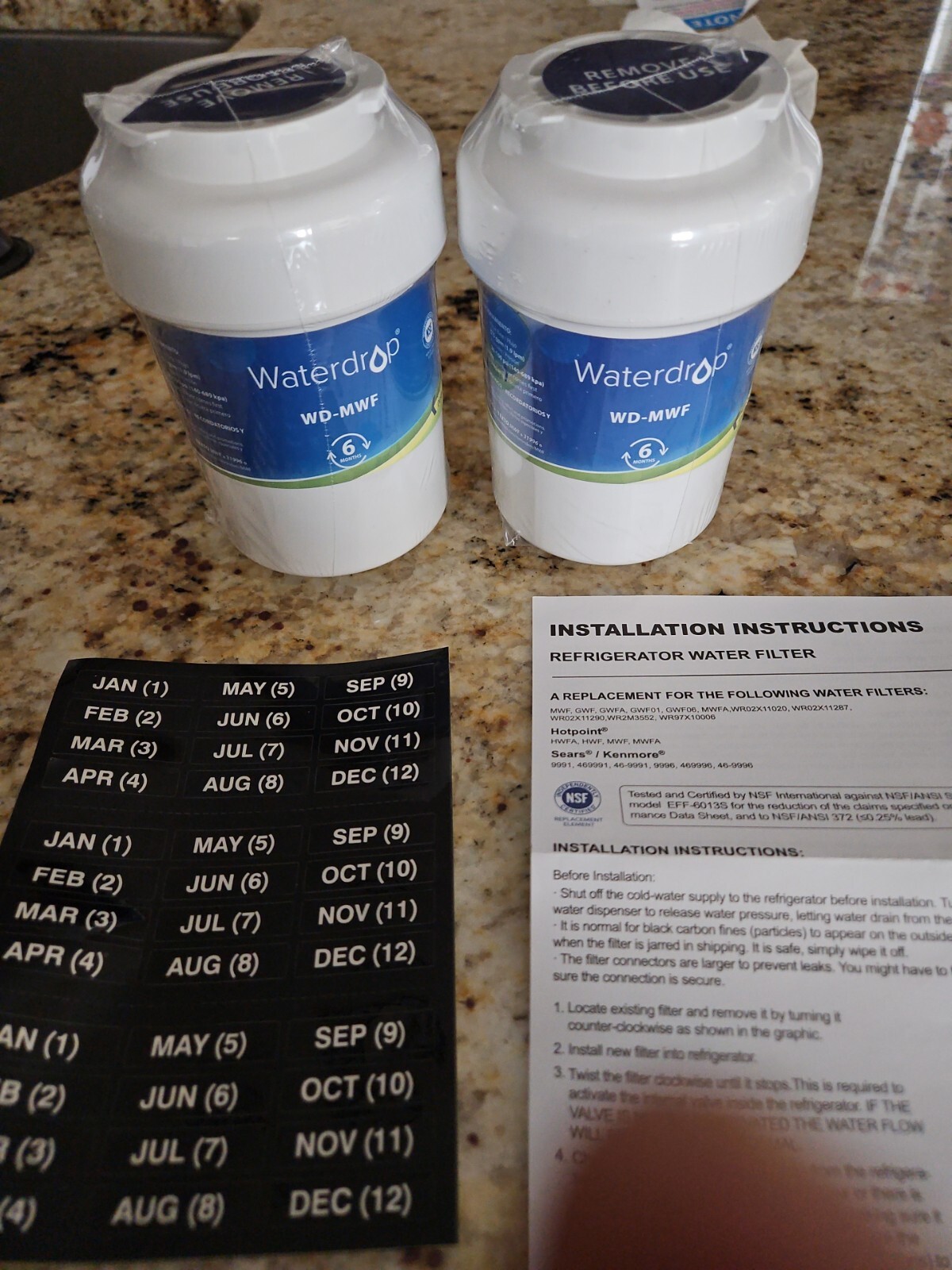 [NEW] Waterdrop WD-MWF Water Filter replaces multiple GE,Hotpoint,Sears,Kenmore