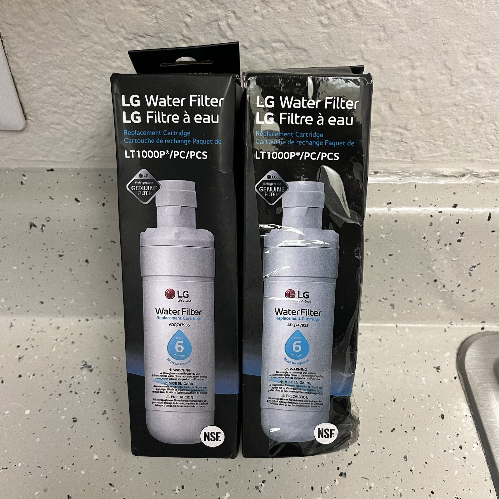 Replacement Water Filters For LG LT1000P/PC/PCS New Lot Of 2 Boxes