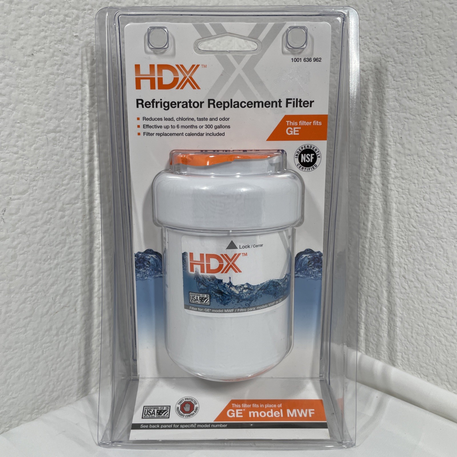 NEW HDX Water Filter for GE Model MWF Refrigerators 1001 636 962
