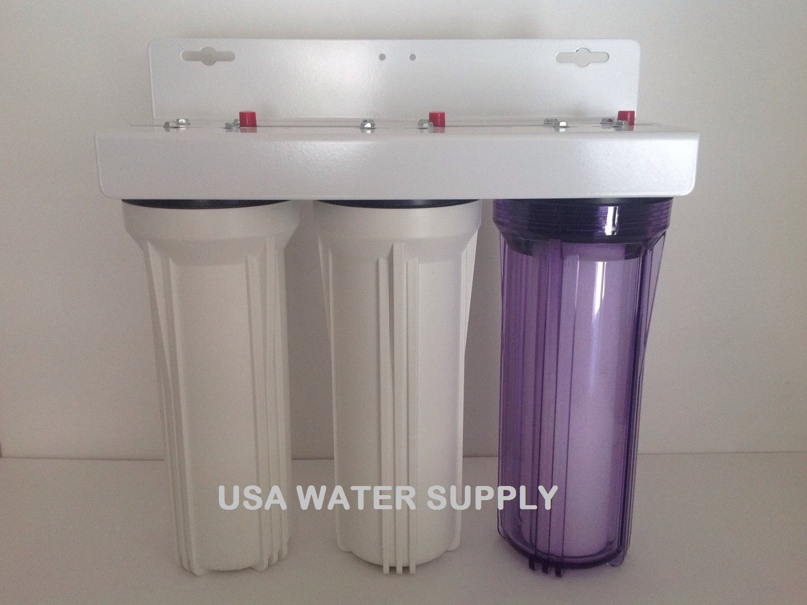 USA WATER 3 STAGE 10″ X 2.5″ 3/4″ PORT WHOLE HOUSE IRON MANGANESE WATER FILTER