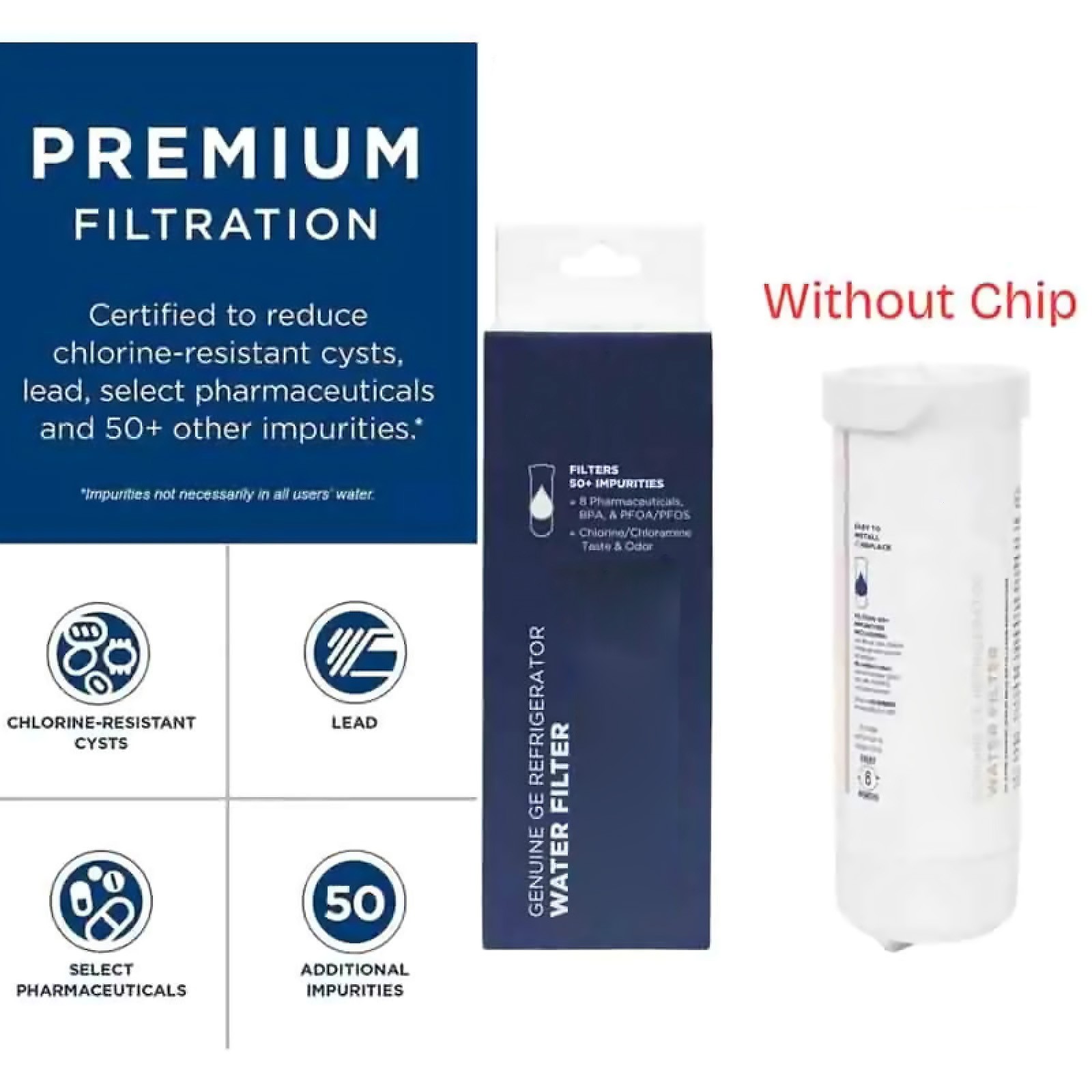For GE XWFE Water Filter Refrigerator Replacement Without Chip Cysts Reduction