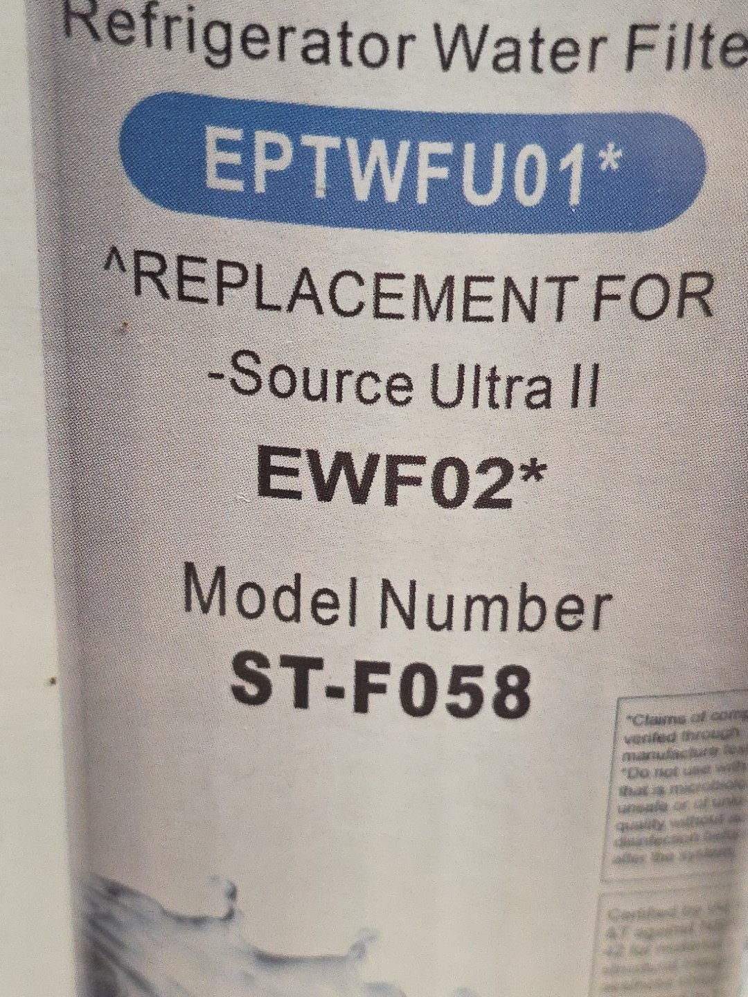 4 PACK NEW EWF02 Refrigerator Water Filter Replacement For EPTWFU01 Ultra 2
