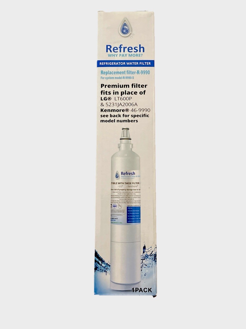 Refresh Water Filter R-9990-S Fits LG LT600P 5231JA2006A 46-9990 WF600 SFG-LA50