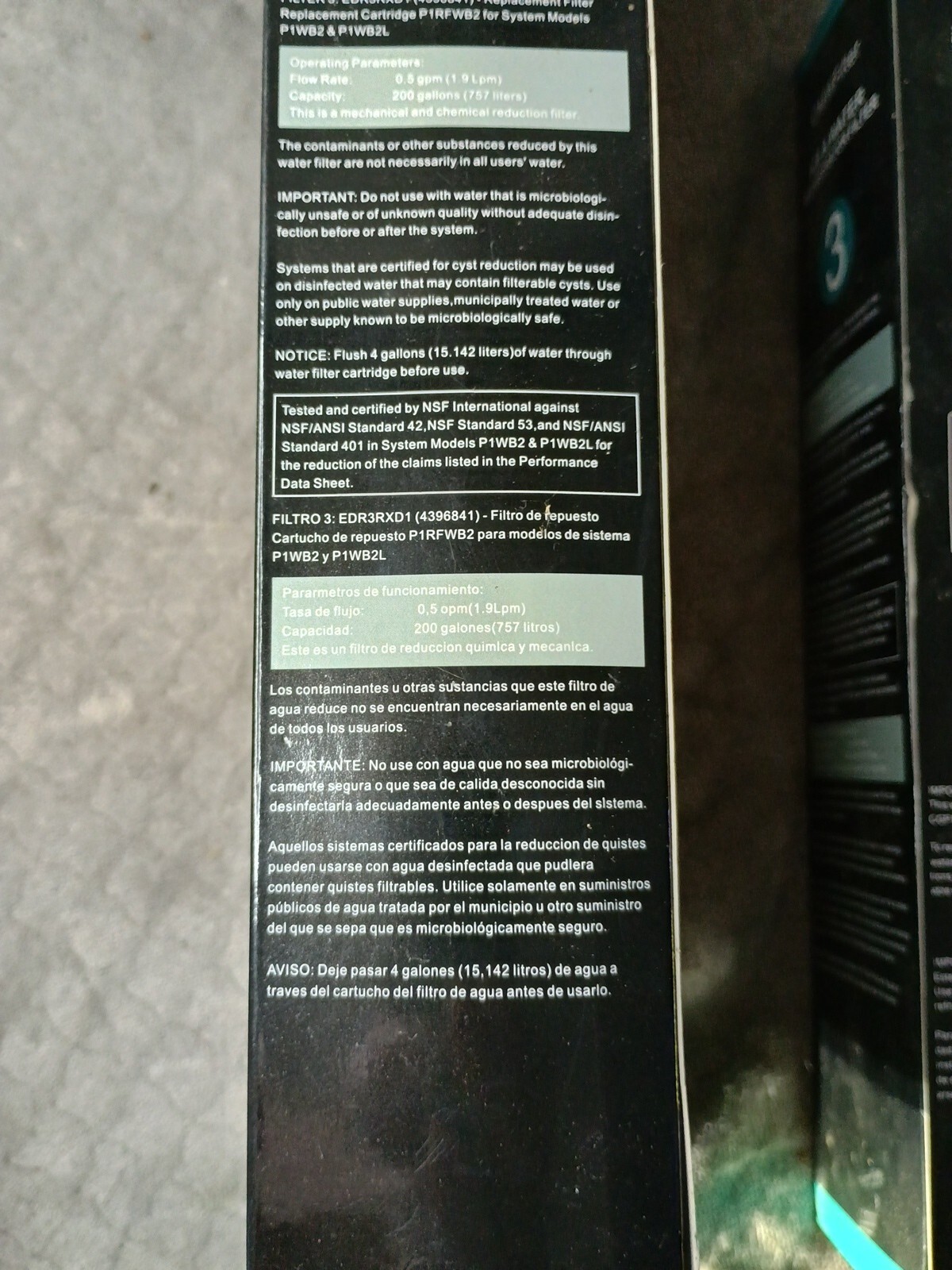 OMWFilter Ice & Water Refrigerator Filter #3 ΕDR3RXD1 4396841 4396710