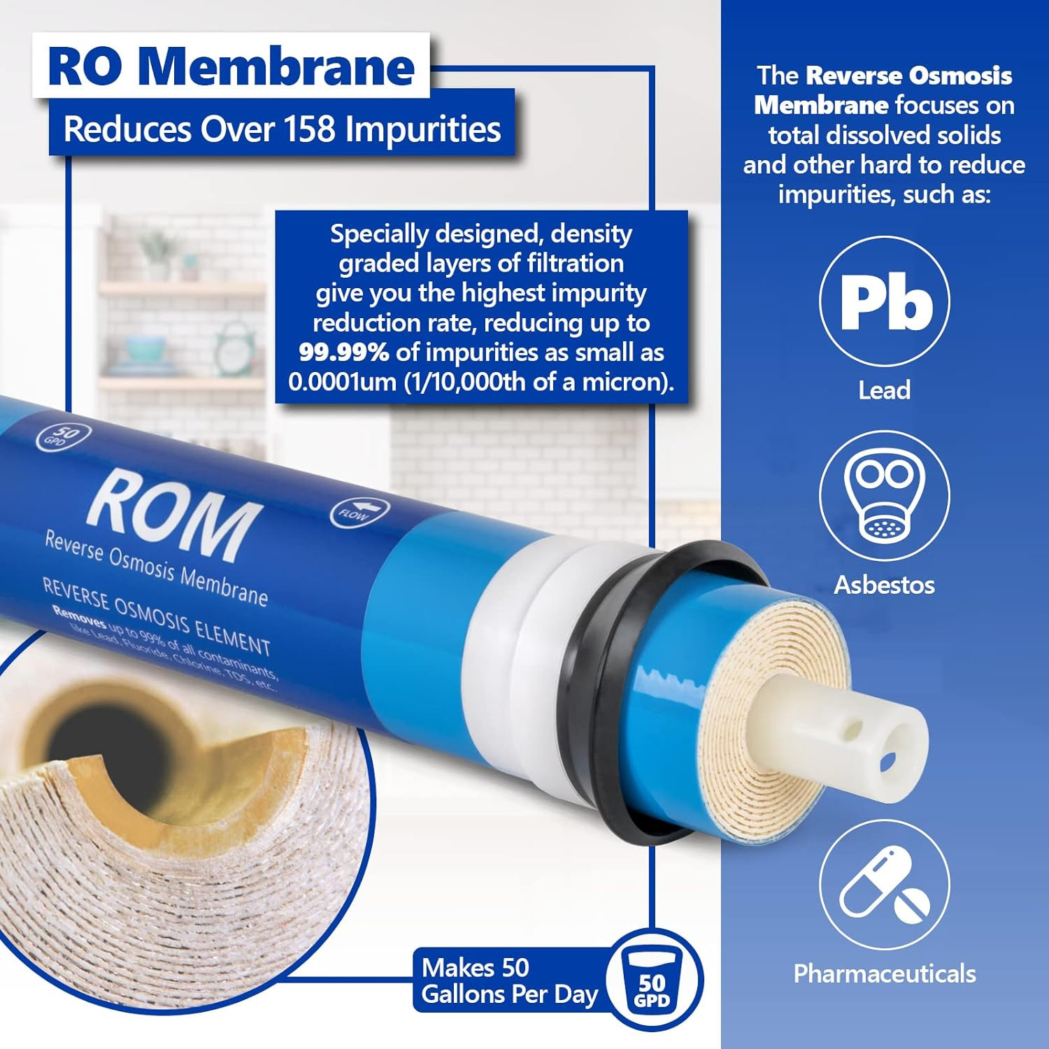 6 Months Reverse Osmosis System Replacement Filter Set for CSGIM5 50 GPD