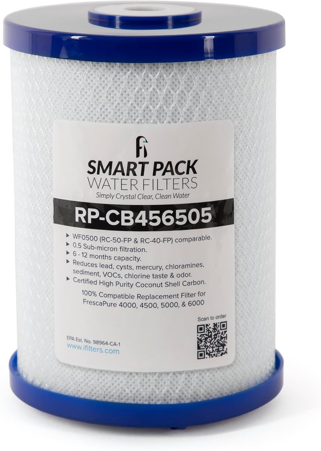 Smart Pack Water Filters iFilters High Purity Coconut Shell Activated Carbon