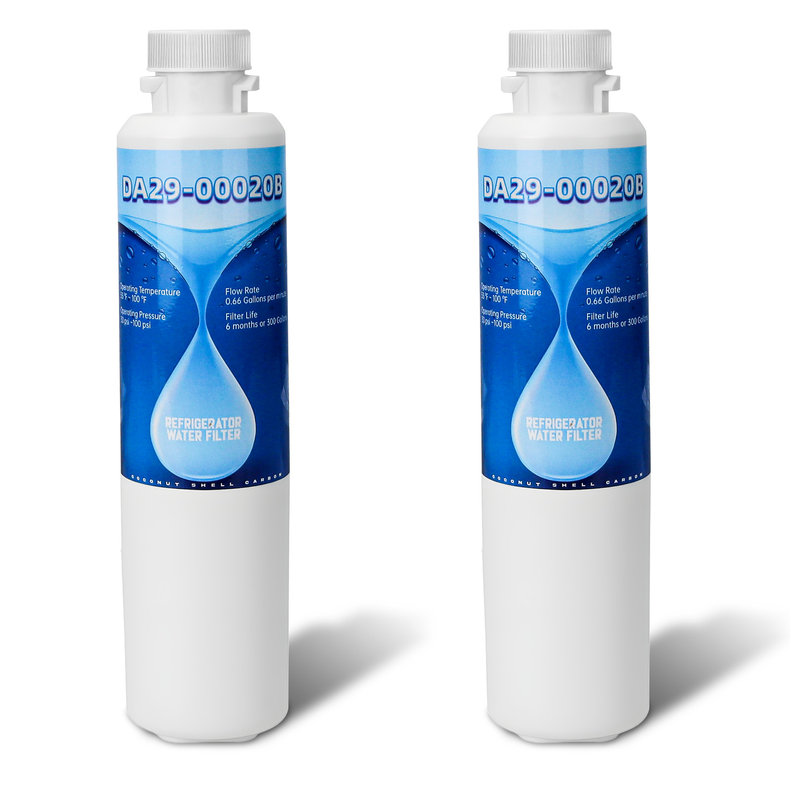 2 PACK Fit For Samsung DA29-00020B RWF1011 HAF-CIN/EXP Refrigerator Water Filter