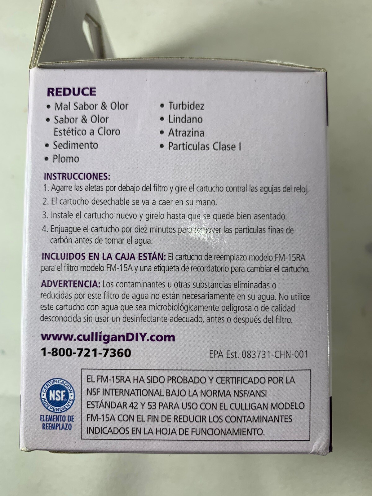 2 Pk Culligan FM-15RA Advanced Replacement Water Filter Cartridge / 200gal / NEW