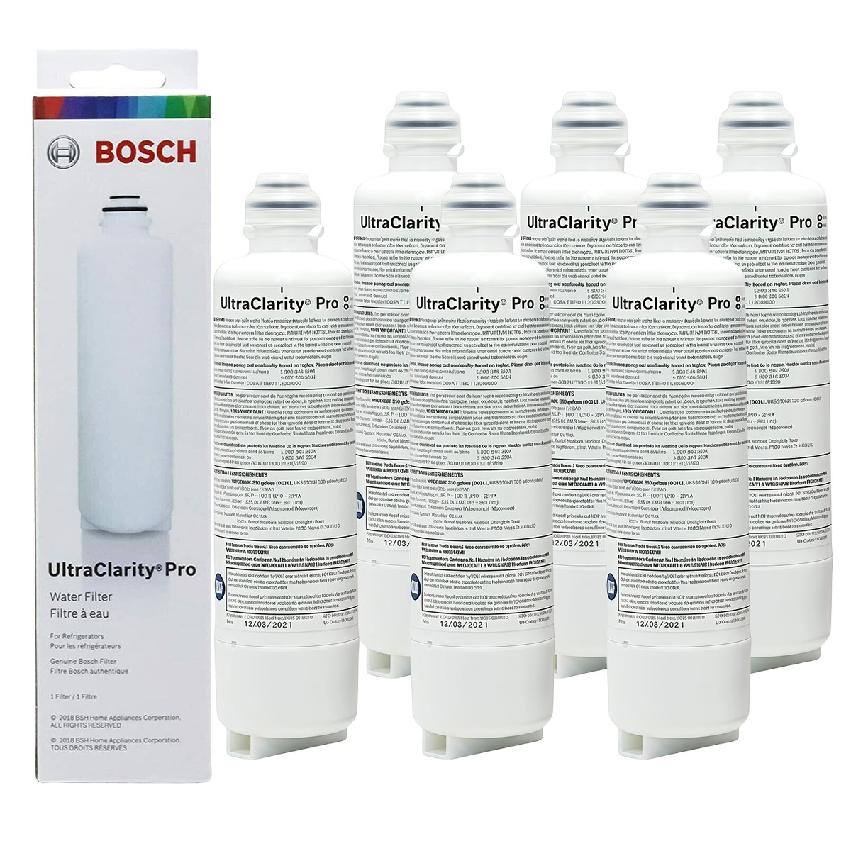 NEW 6pk Bosch Ultra Clarity Pro B36CT80SNS B36CL80ENS WFC100MF WFS200MF RA450022