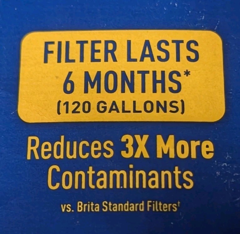 NEW! Brita LONGLAST + 2 Replacement Filters 120 Gallons – 6 Months OB06