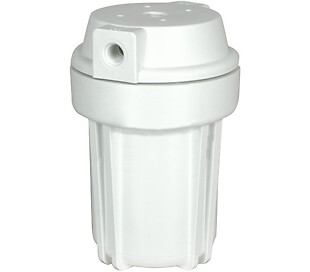 Hydronix 5″ White Housing w/ White Flat Cap, RO & Filtration Systems, 1/4″ Ports
