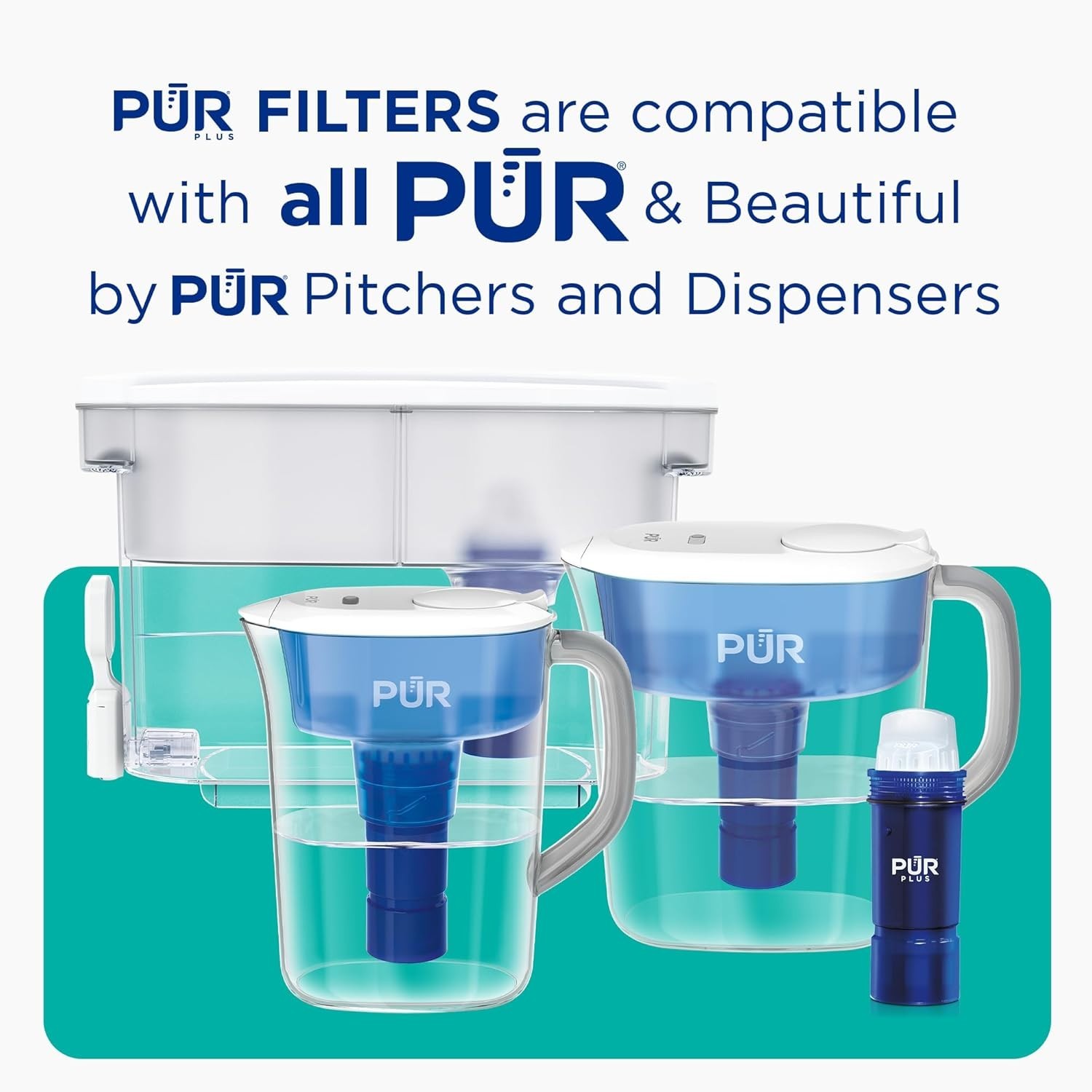 PUR Plus Water Filter Replacement for Pitchers & Dispensers, 1 Count