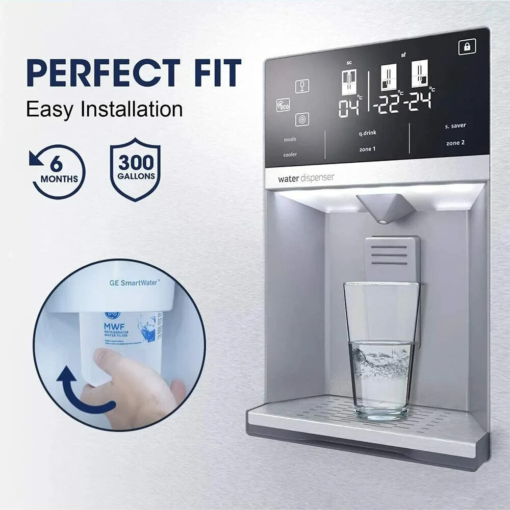 NEW 2 PACK GE MWF Genuine 46-9991 MWFP Smartwater Fridge Water Filter,Brand,US