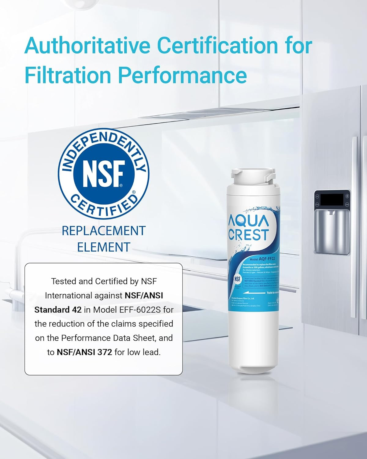 MSWF Refrigerator Water Filter, Replacement for GE® MSWF, 101820A, 101821B, RWF1