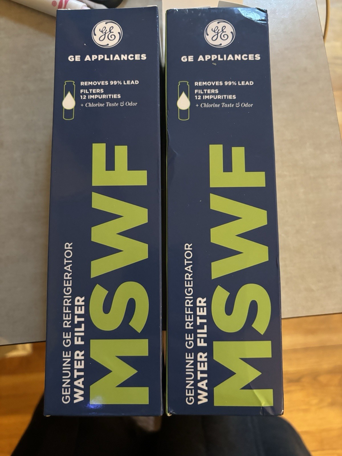 2 Genuine GE MSWF SmartWater Refrigerator Water Filter Replacement Cartridge