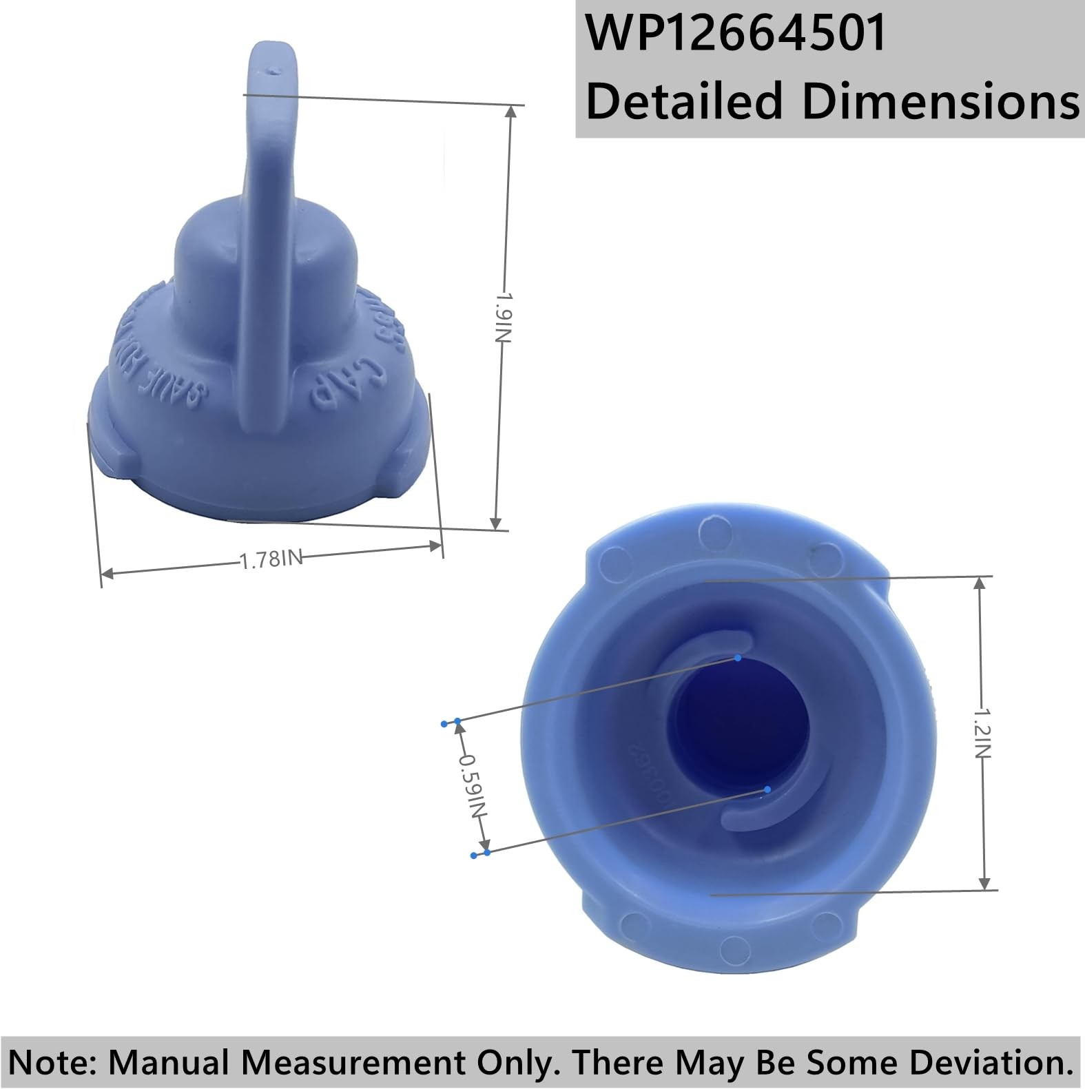 WP12664501 W11395888 12664501SP For Whirlpool Filter Bypass Cap plugs EveryDr…