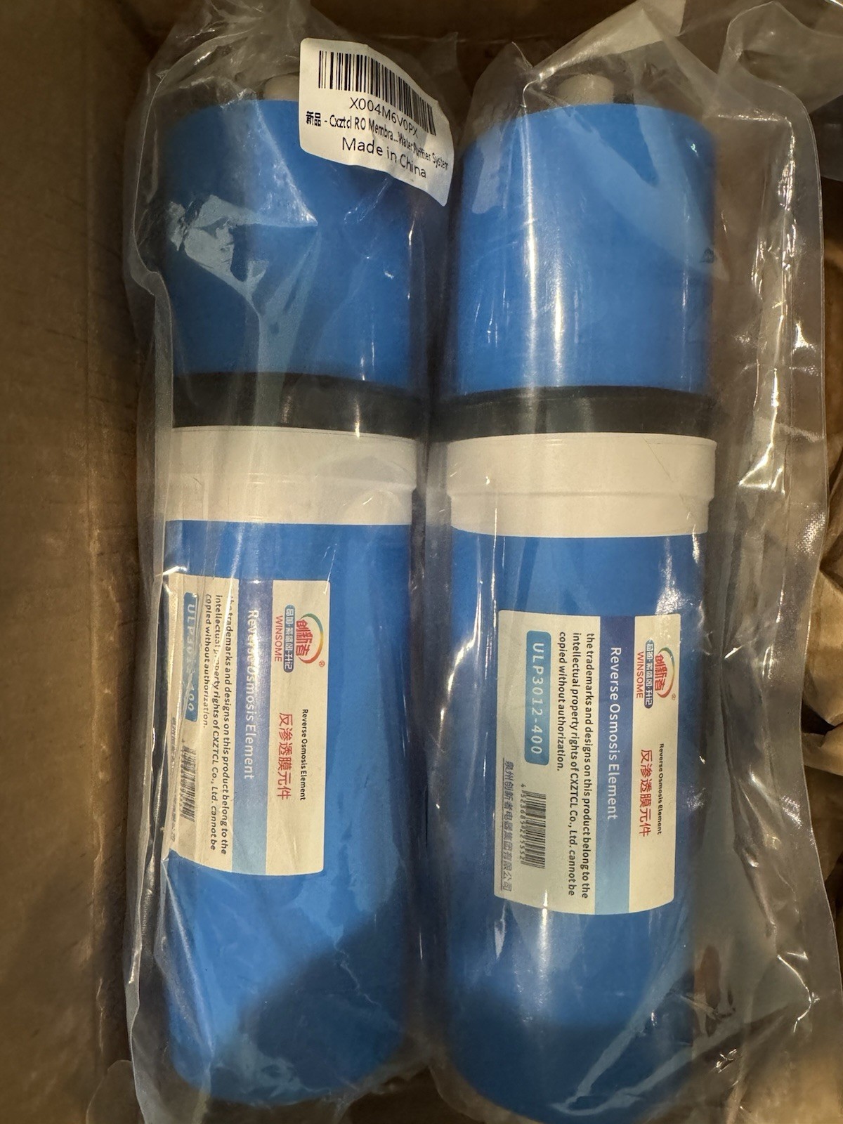 2 Pack 400 GPD RO Membrane Reverse Osmosis System Water Filter 3012 type