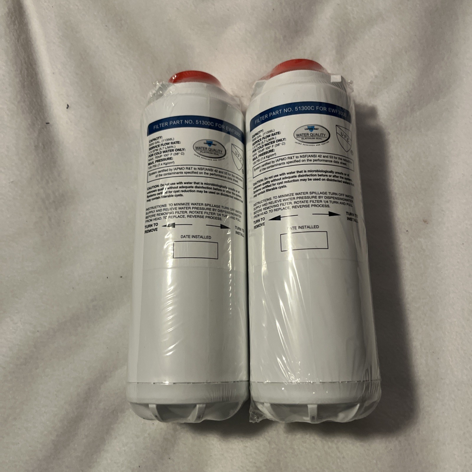2 PACK 51300C Water Filter NO Chip for Elkay 51300C EWF3000 Ezh20 Bottle Filler