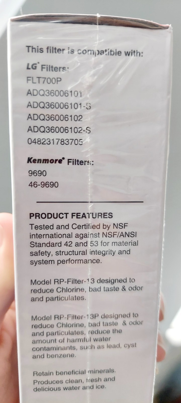 1 Redy Pure Water Filter rp-13/13P for LG ADQ/FLT, Kenmore 9690