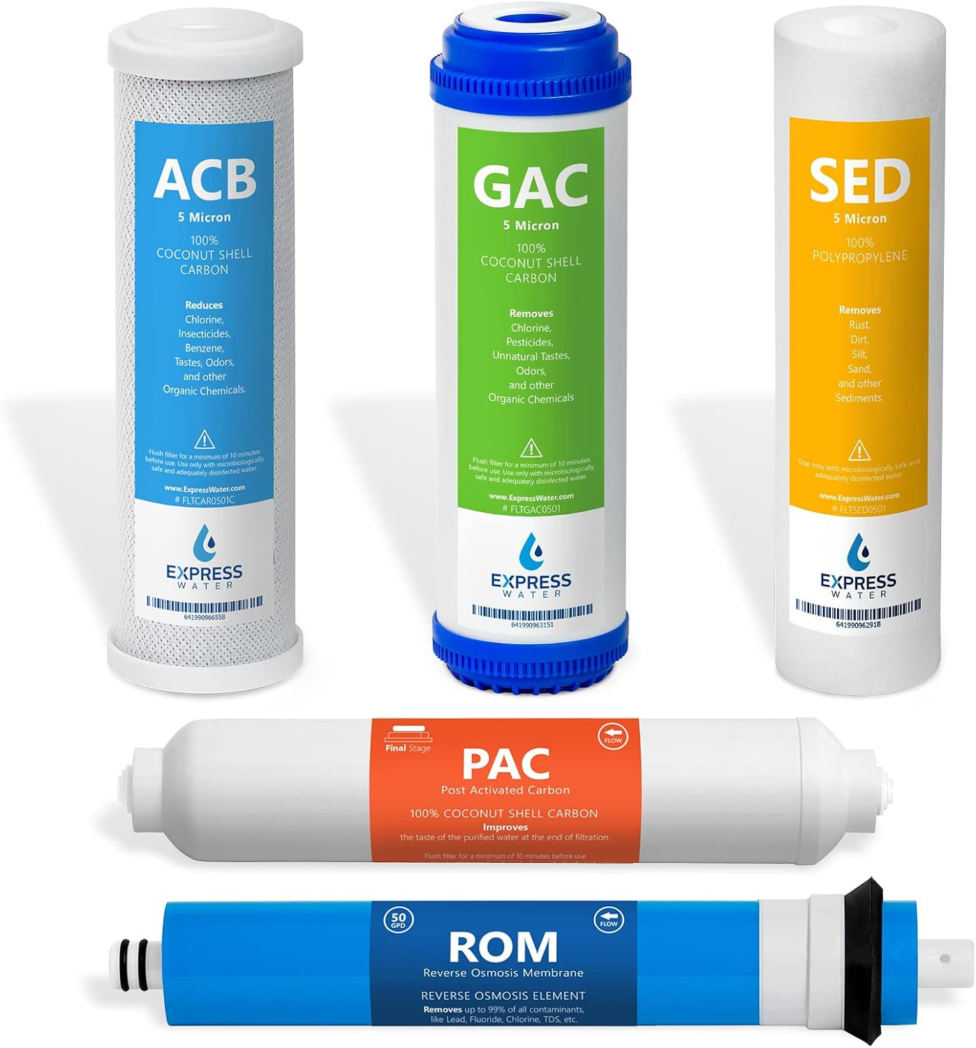 6 Months Reverse Osmosis System Replacement Filter Set for CSGIM5 50 GPD