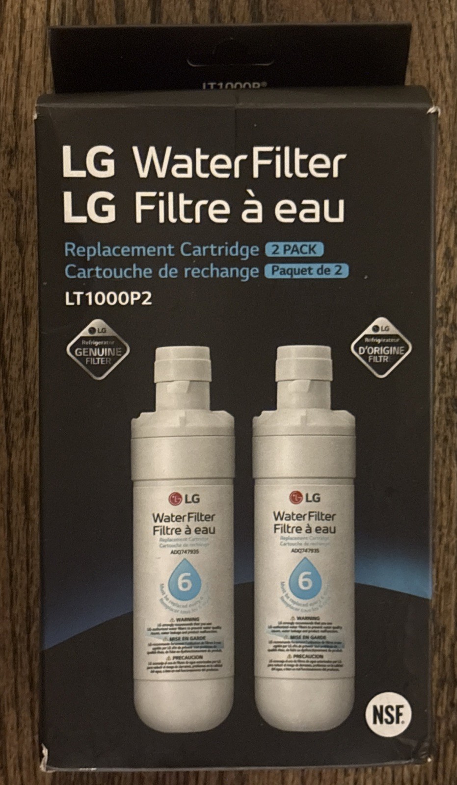 LG – Genuine LT1000P2 Refrigerator Water Filter ADQ747935 – Brand New Sealed